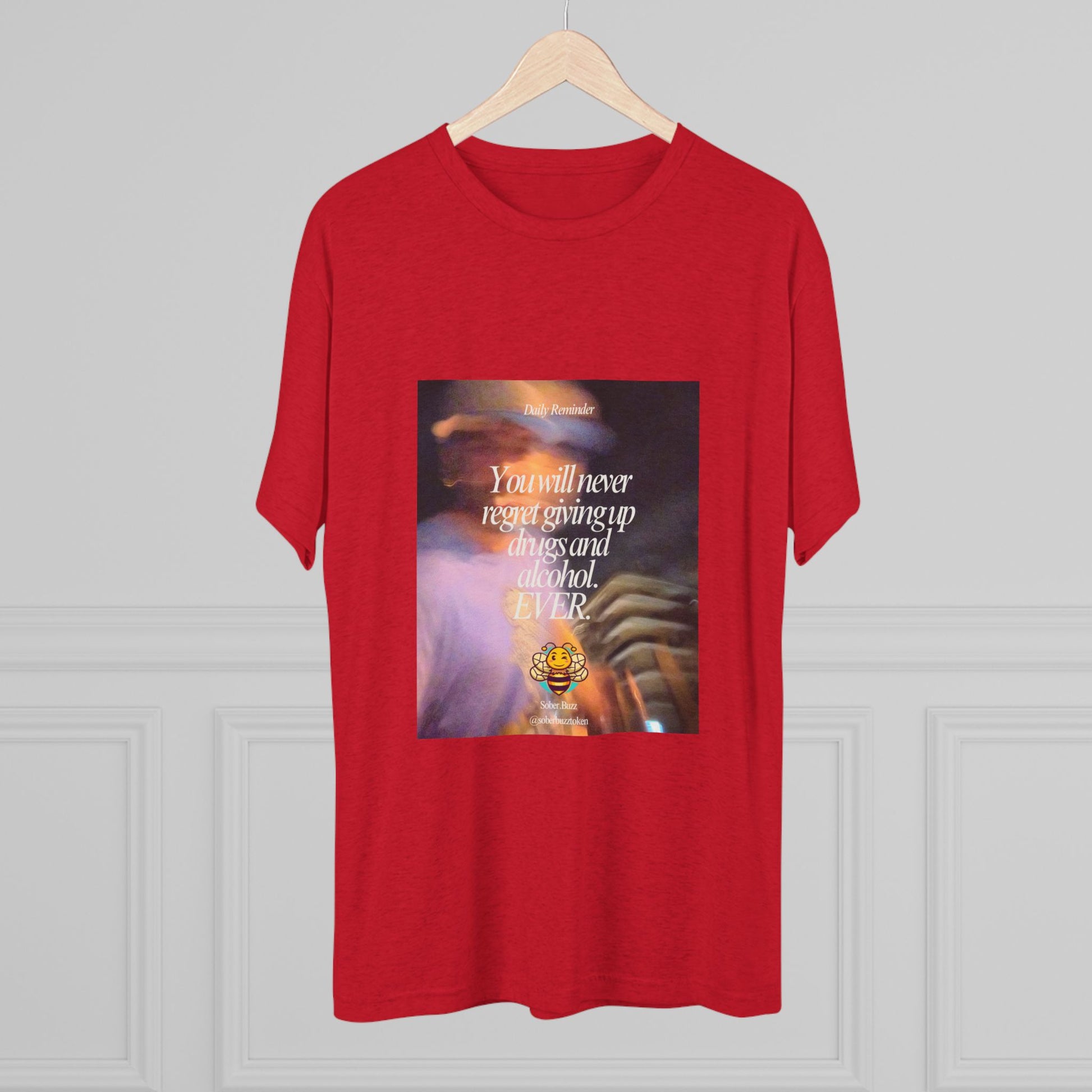 Sober.Buzz Exclusive Inspirational Collection Crew Tee - Inspirational Unisex Shirt for Recovery, Self-Care, Gifts, Casual Wear, Motivation