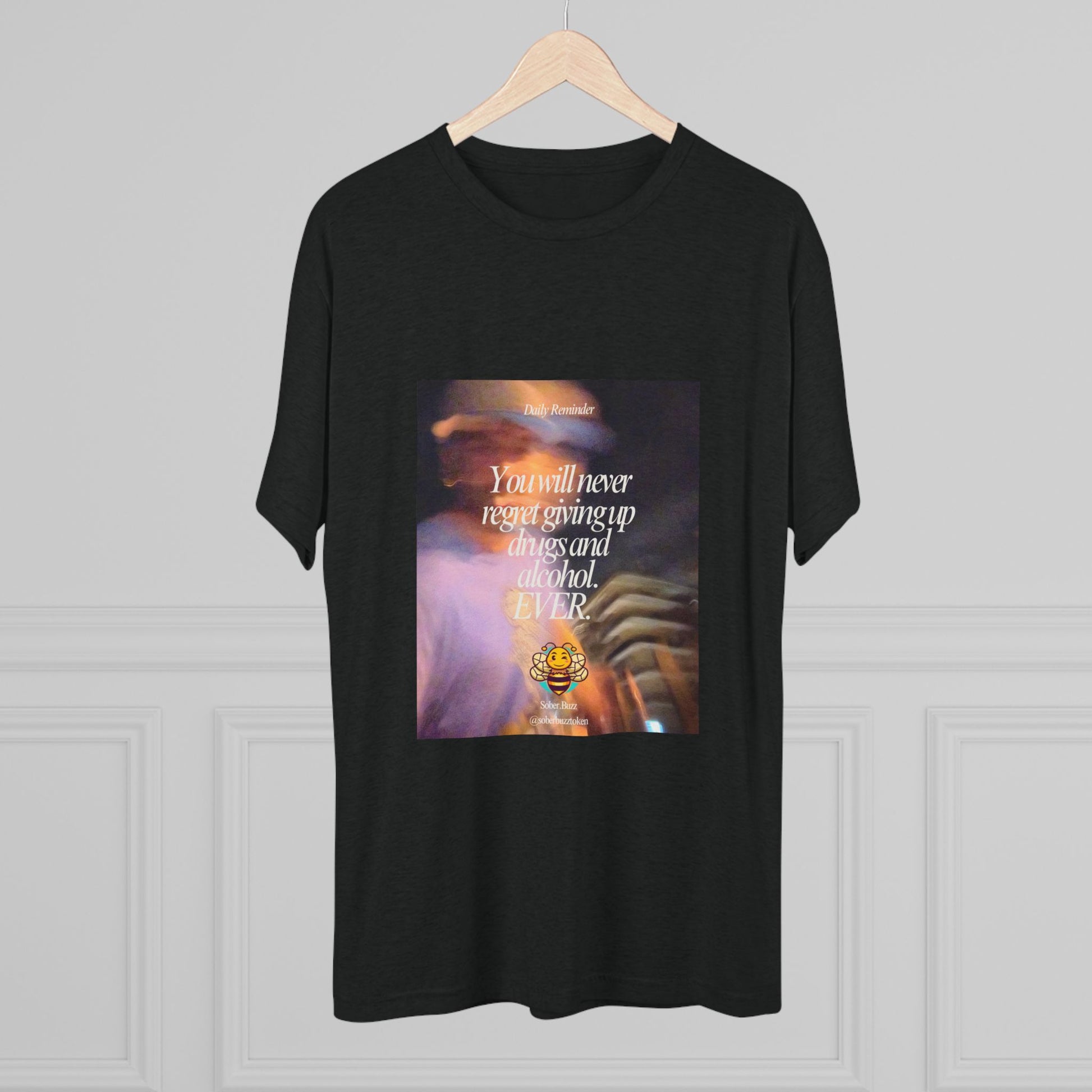 Sober.Buzz Exclusive Inspirational Collection Crew Tee - Inspirational Unisex Shirt for Recovery, Self-Care, Gifts, Casual Wear, Motivation