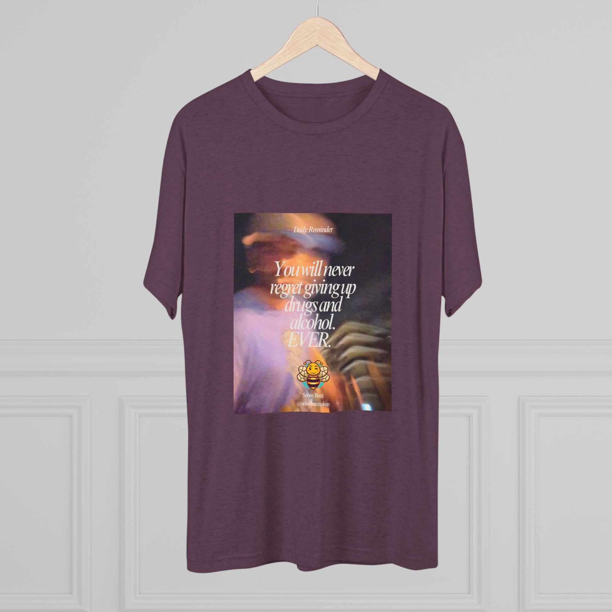 Sober.Buzz Exclusive Inspirational Collection Crew Tee - Inspirational Unisex Shirt for Recovery, Self-Care, Gifts, Casual Wear, Motivation