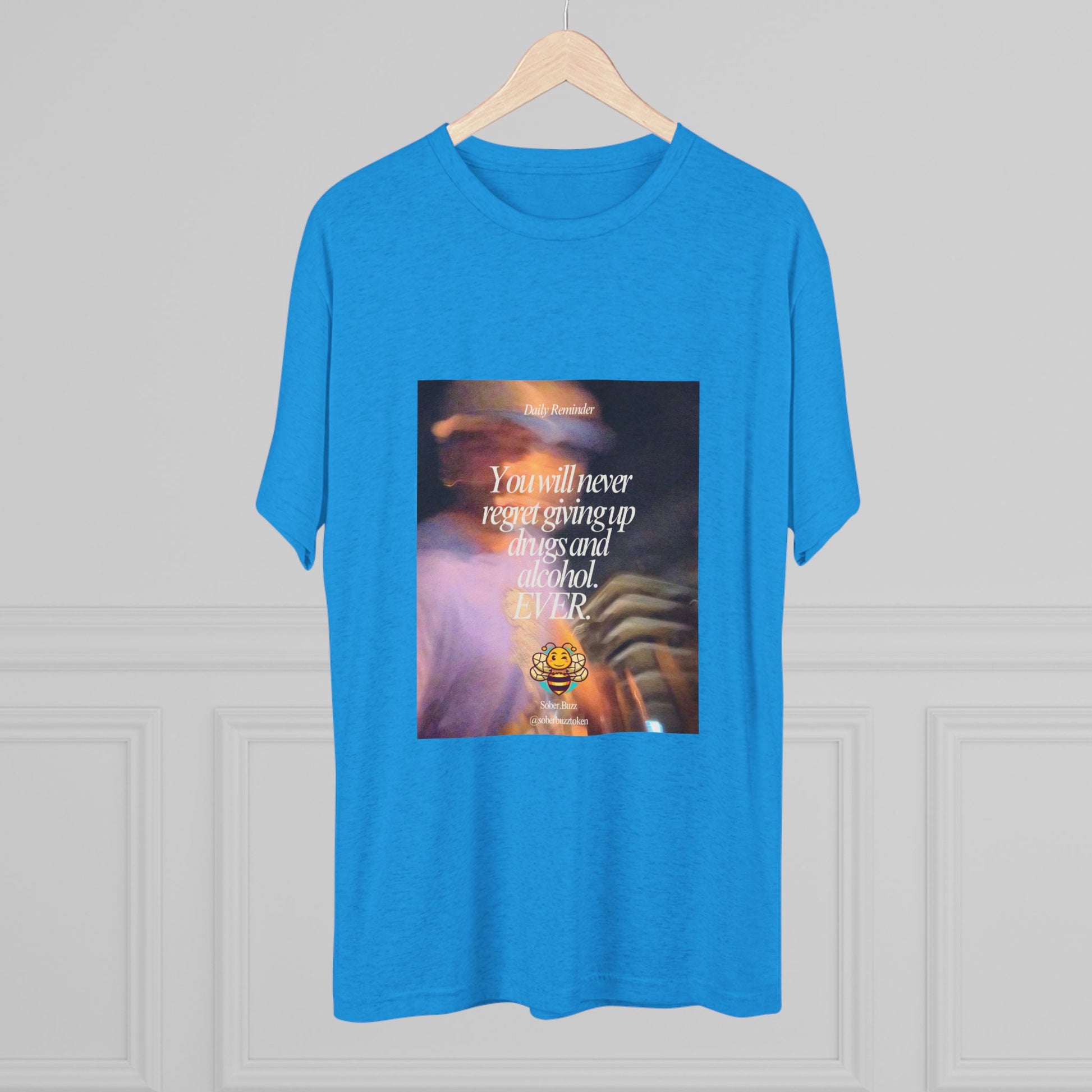 Sober.Buzz Exclusive Inspirational Collection Crew Tee - Inspirational Unisex Shirt for Recovery, Self-Care, Gifts, Casual Wear, Motivation
