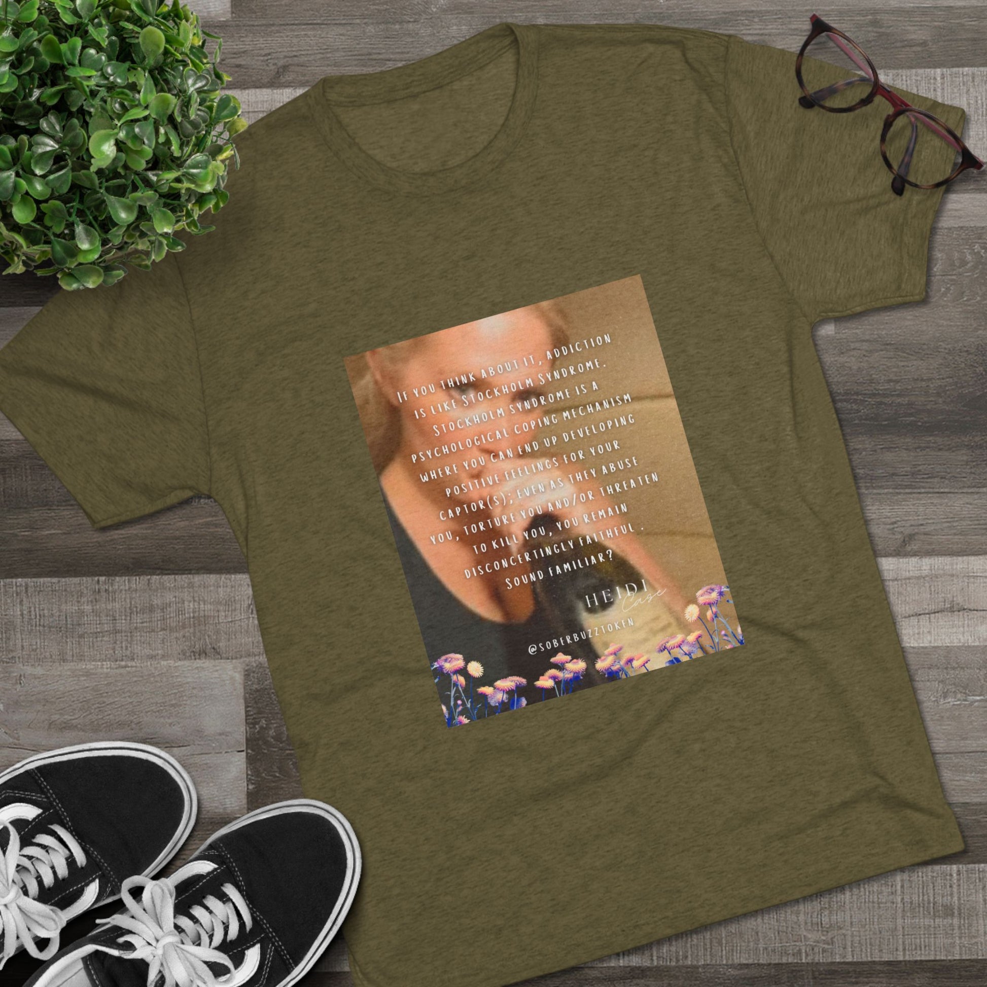 Sober.Buzz Exclusive Inspirational Collection Inspiring Message Tri-Blend Tee, Motivational T-Shirt, Gift for Friends, Self-Care Apparel, Casual Wear, Everyday Inspiration