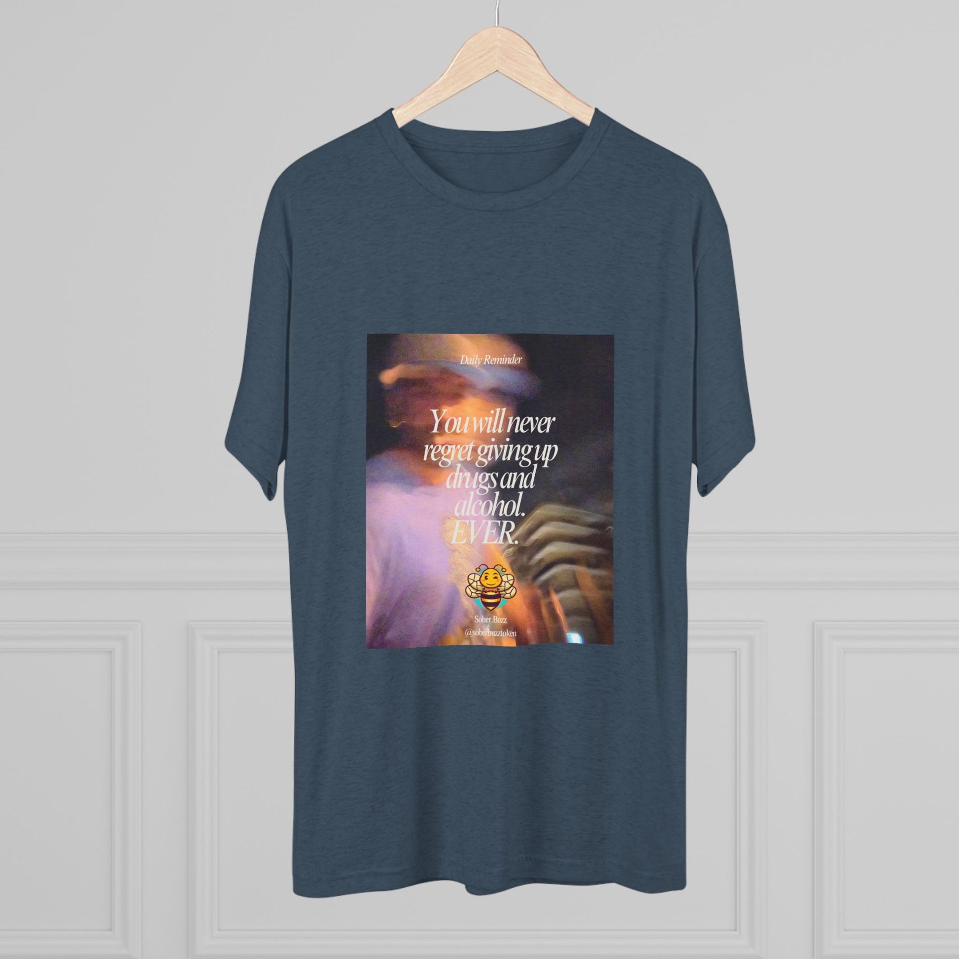 Sober.Buzz Exclusive Inspirational Collection Crew Tee - Inspirational Unisex Shirt for Recovery, Self-Care, Gifts, Casual Wear, Motivation