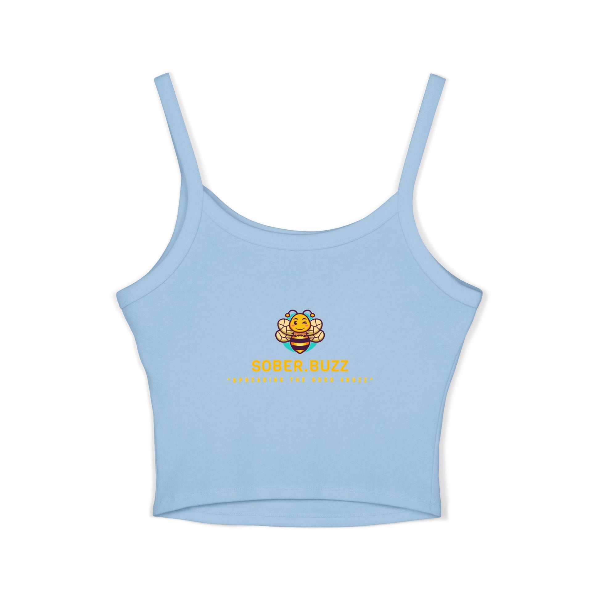 Sober.Buzz Exclusive Inspirational Collection Inspirational Women's Spaghetti Strap Tank Top, Perfect for Summer, Gift for Her, Motivational Apparel, Casual Wear, Comfortable Fit