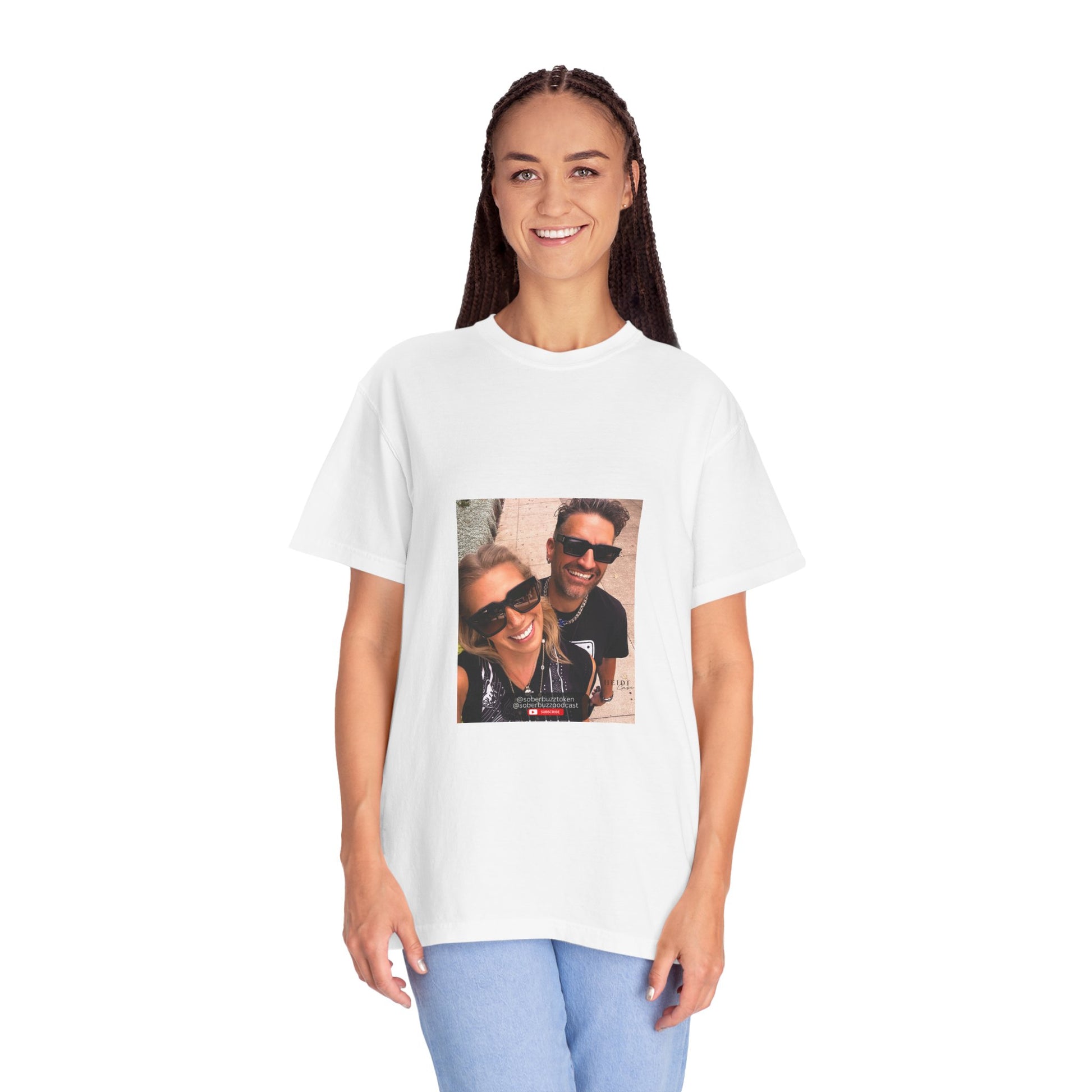 Garment-Dyed T-shirt featuring Sober Buzz Design, Casual Wear, Gift for Friends, Unisex Style, Summer Fashion, Relaxed Fit