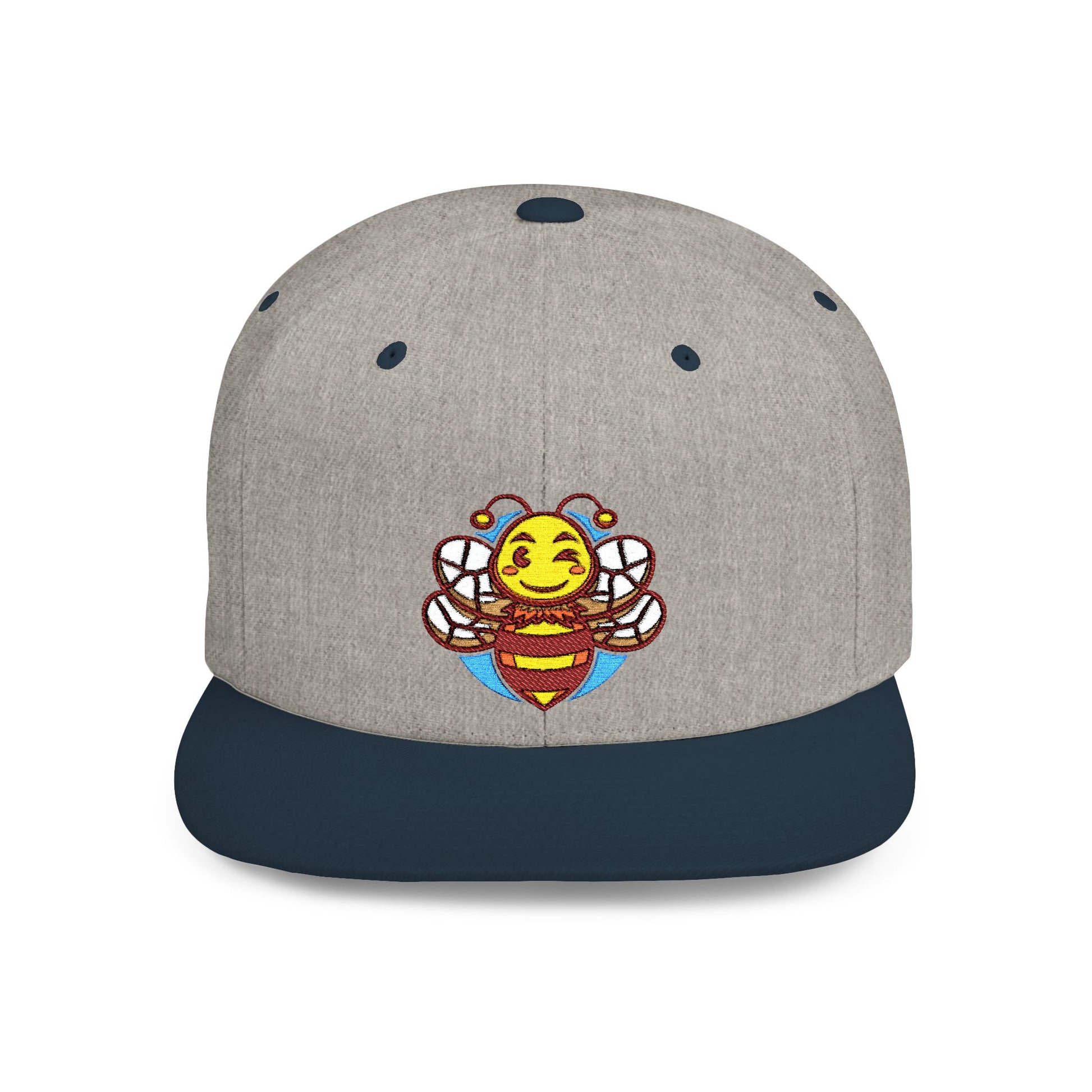 Sober.Buzz Bee Happy Snapback Hat | Fun Bloom Inspired Cap for Outdoors, Parties, Gifts, Festivals, Summer Fashion
