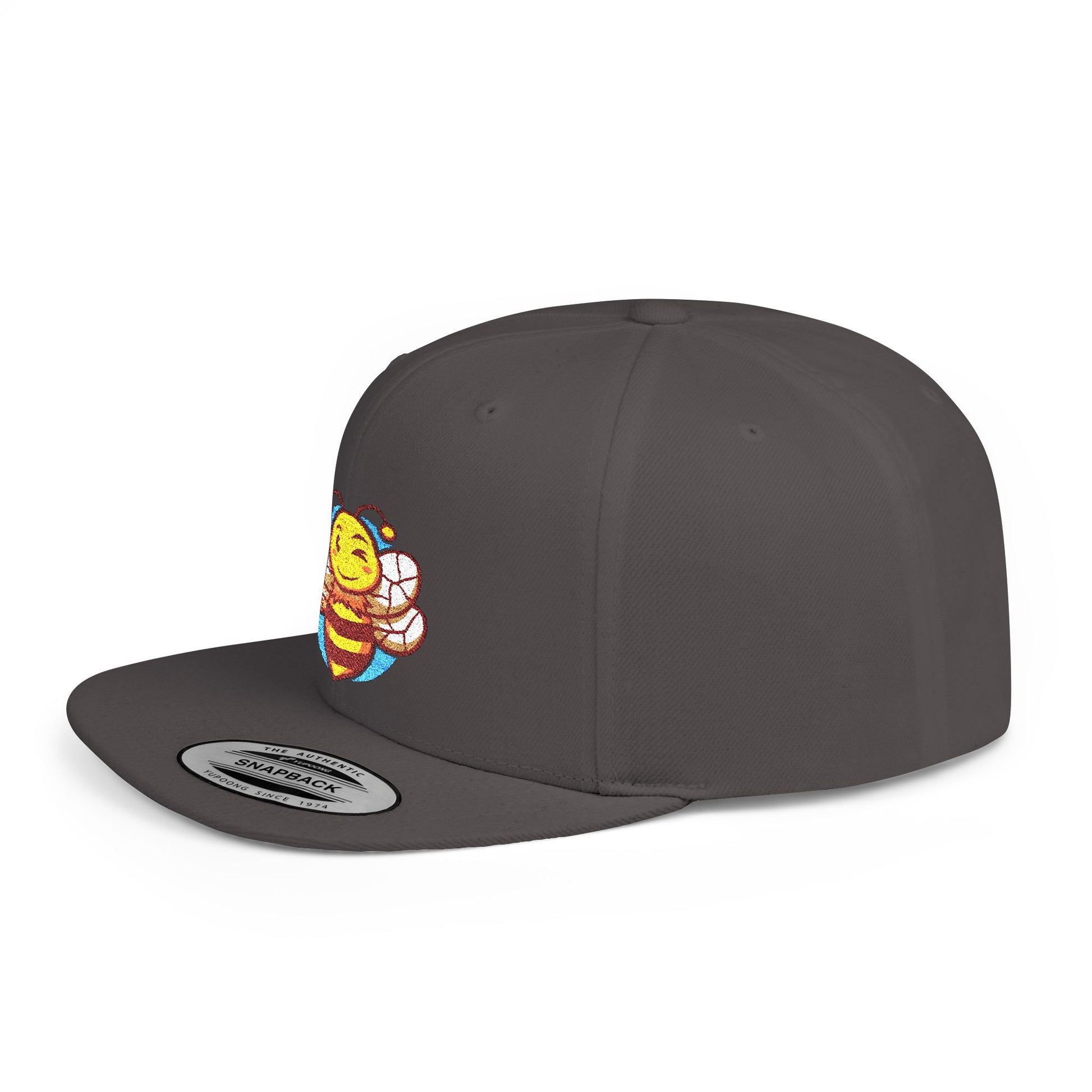 Sober.Buzz Bee Happy Snapback Hat | Fun Bloom Inspired Cap for Outdoors, Parties, Gifts, Festivals, Summer Fashion