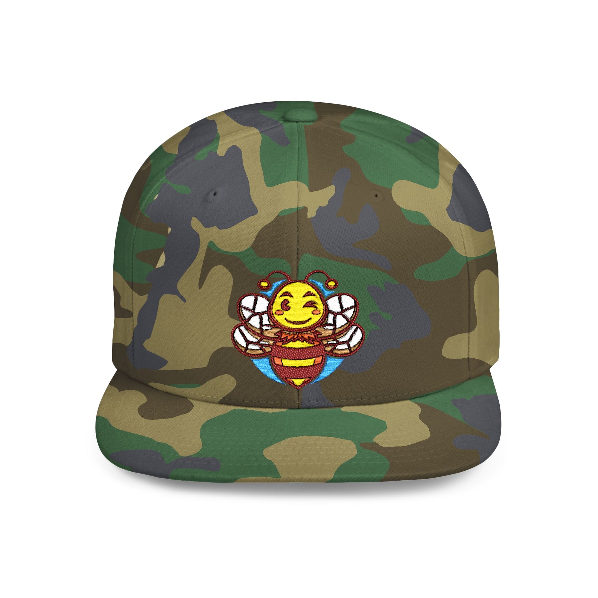 Sober.Buzz Bee Happy Snapback Hat | Fun Bloom Inspired Cap for Outdoors, Parties, Gifts, Festivals, Summer Fashion
