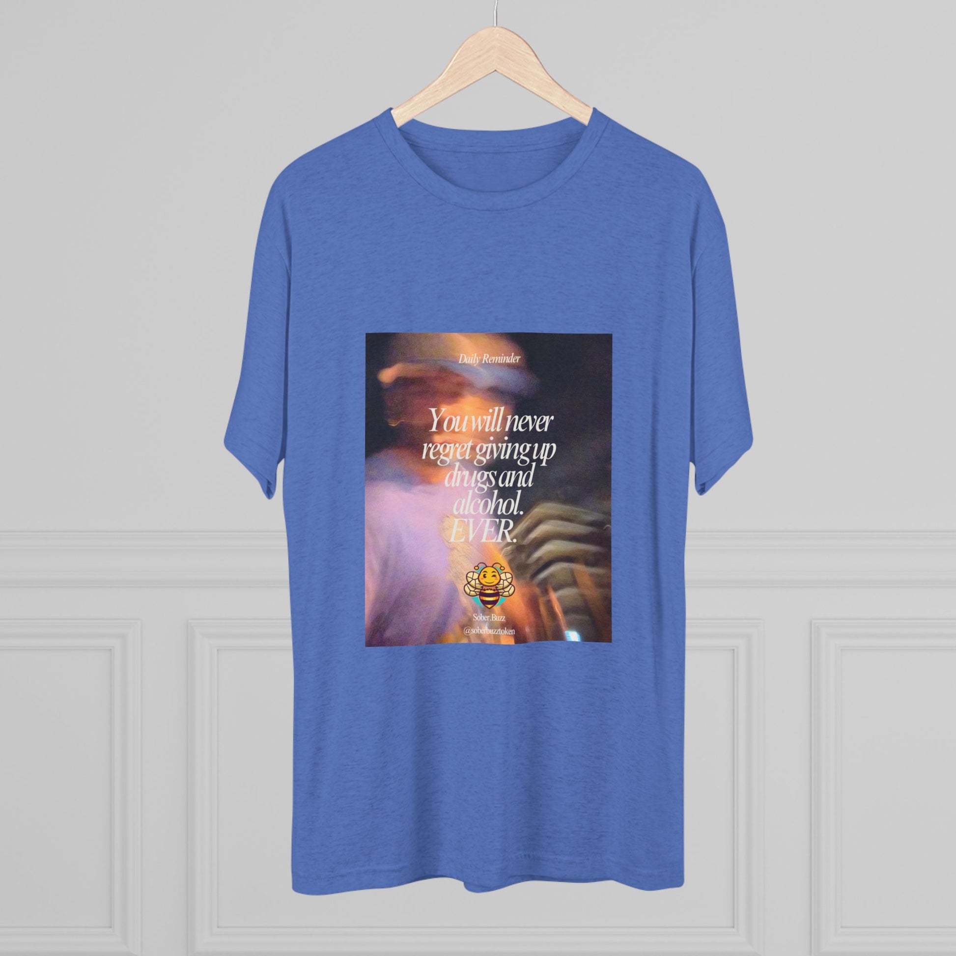 Sober.Buzz Exclusive Inspirational Collection Crew Tee - Inspirational Unisex Shirt for Recovery, Self-Care, Gifts, Casual Wear, Motivation