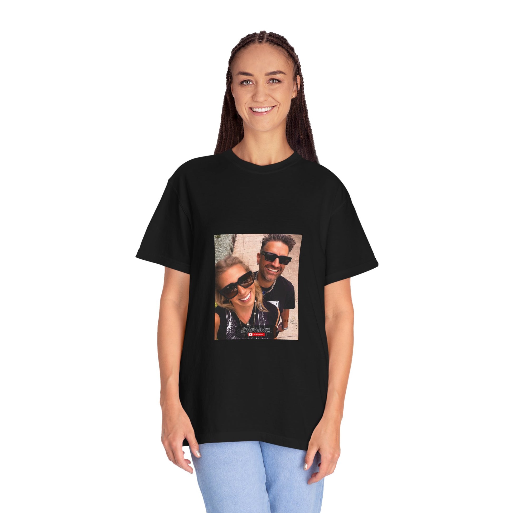 Garment-Dyed T-shirt featuring Sober Buzz Design, Casual Wear, Gift for Friends, Unisex Style, Summer Fashion, Relaxed Fit