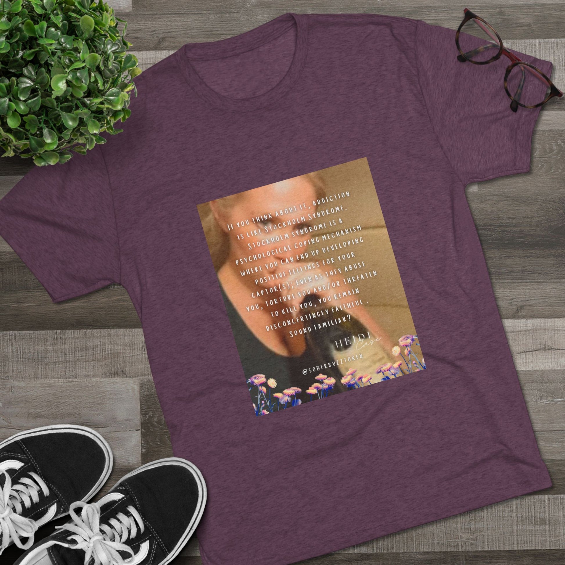 Sober.Buzz Exclusive Inspirational Collection Inspiring Message Tri-Blend Tee, Motivational T-Shirt, Gift for Friends, Self-Care Apparel, Casual Wear, Everyday Inspiration
