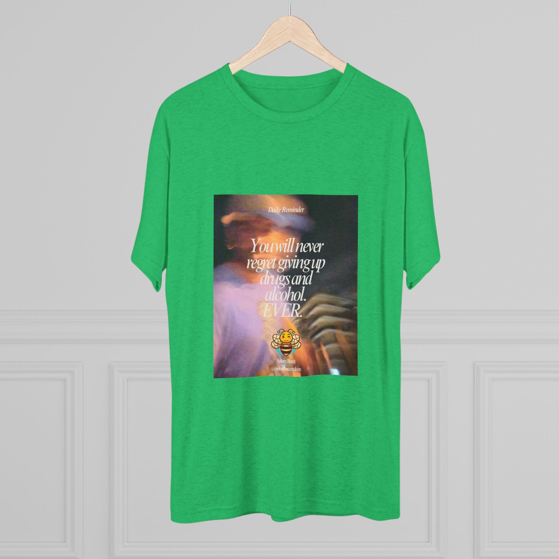 Sober.Buzz Exclusive Inspirational Collection Crew Tee - Inspirational Unisex Shirt for Recovery, Self-Care, Gifts, Casual Wear, Motivation