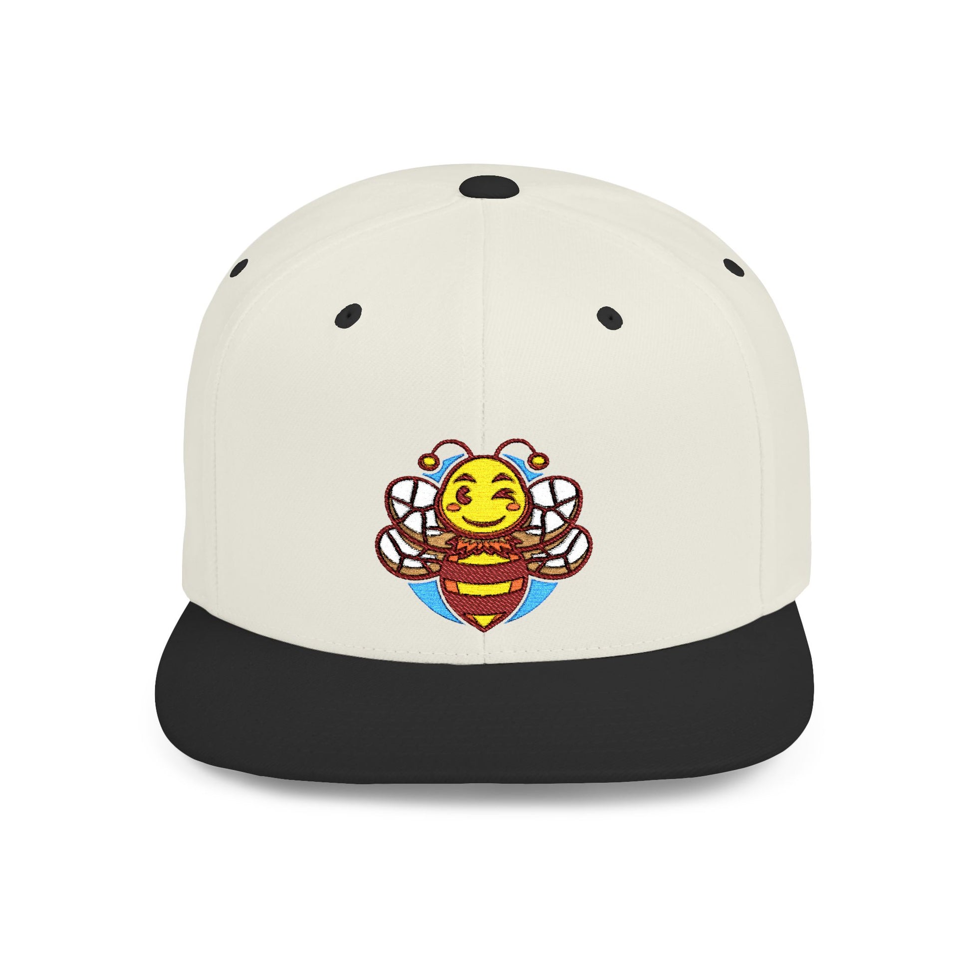 Sober.Buzz Bee Happy Snapback Hat | Fun Bloom Inspired Cap for Outdoors, Parties, Gifts, Festivals, Summer Fashion