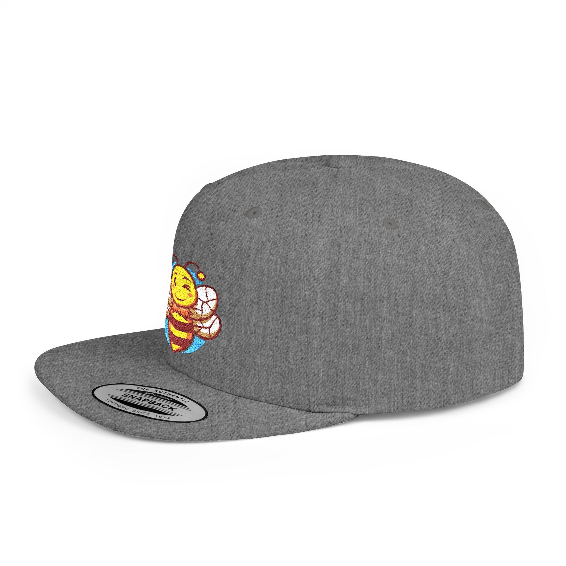 Sober.Buzz Bee Happy Snapback Hat | Fun Bloom Inspired Cap for Outdoors, Parties, Gifts, Festivals, Summer Fashion