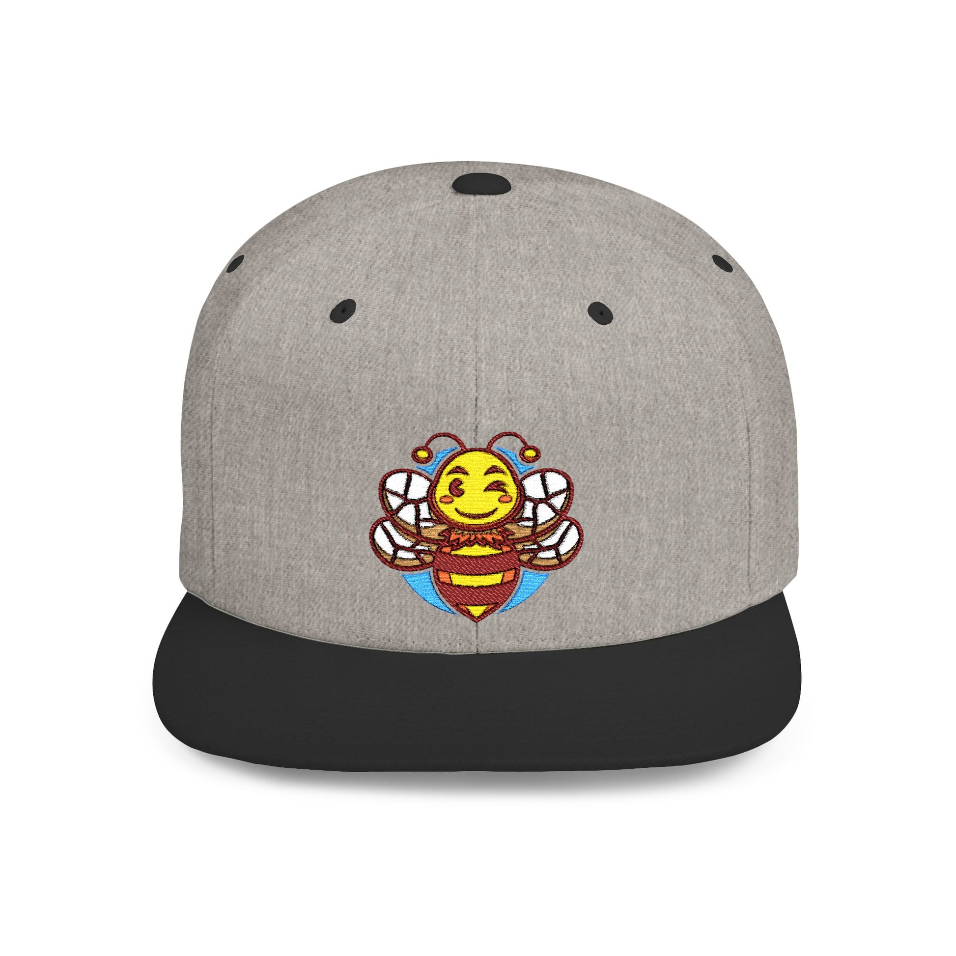 Sober.Buzz Bee Happy Snapback Hat | Fun Bloom Inspired Cap for Outdoors, Parties, Gifts, Festivals, Summer Fashion