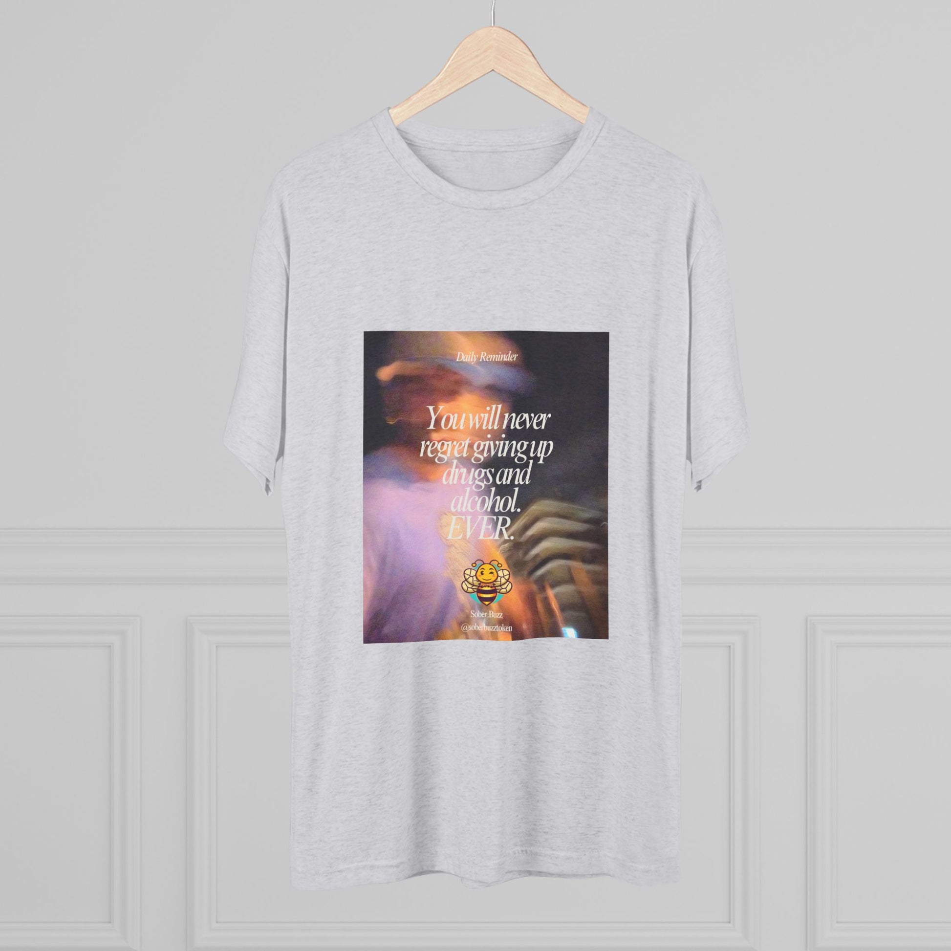 Sober.Buzz Exclusive Inspirational Collection Crew Tee - Inspirational Unisex Shirt for Recovery, Self-Care, Gifts, Casual Wear, Motivation