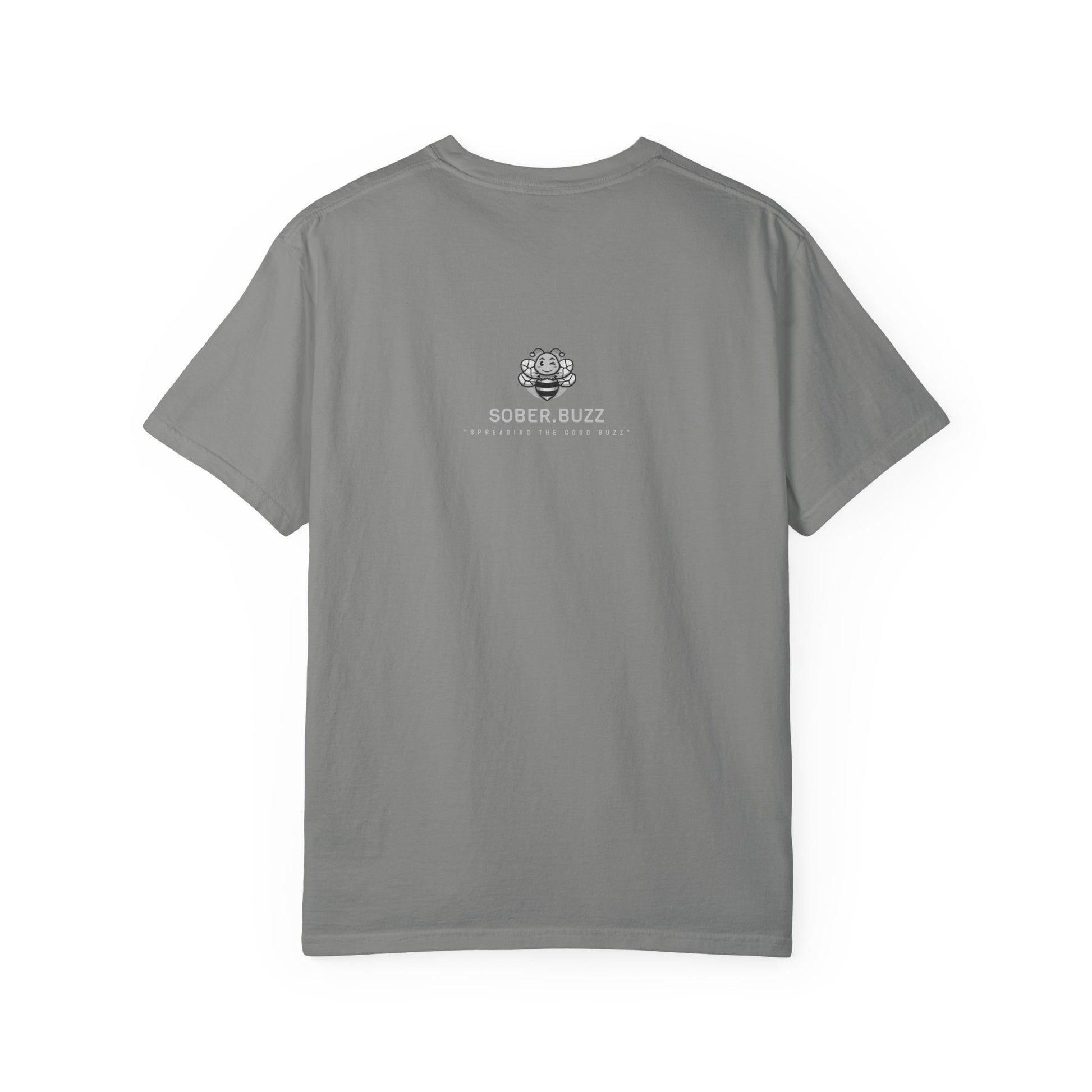 Garment-Dyed T-shirt featuring Sober Buzz Design, Casual Wear, Gift for Friends, Unisex Style, Summer Fashion, Relaxed Fit