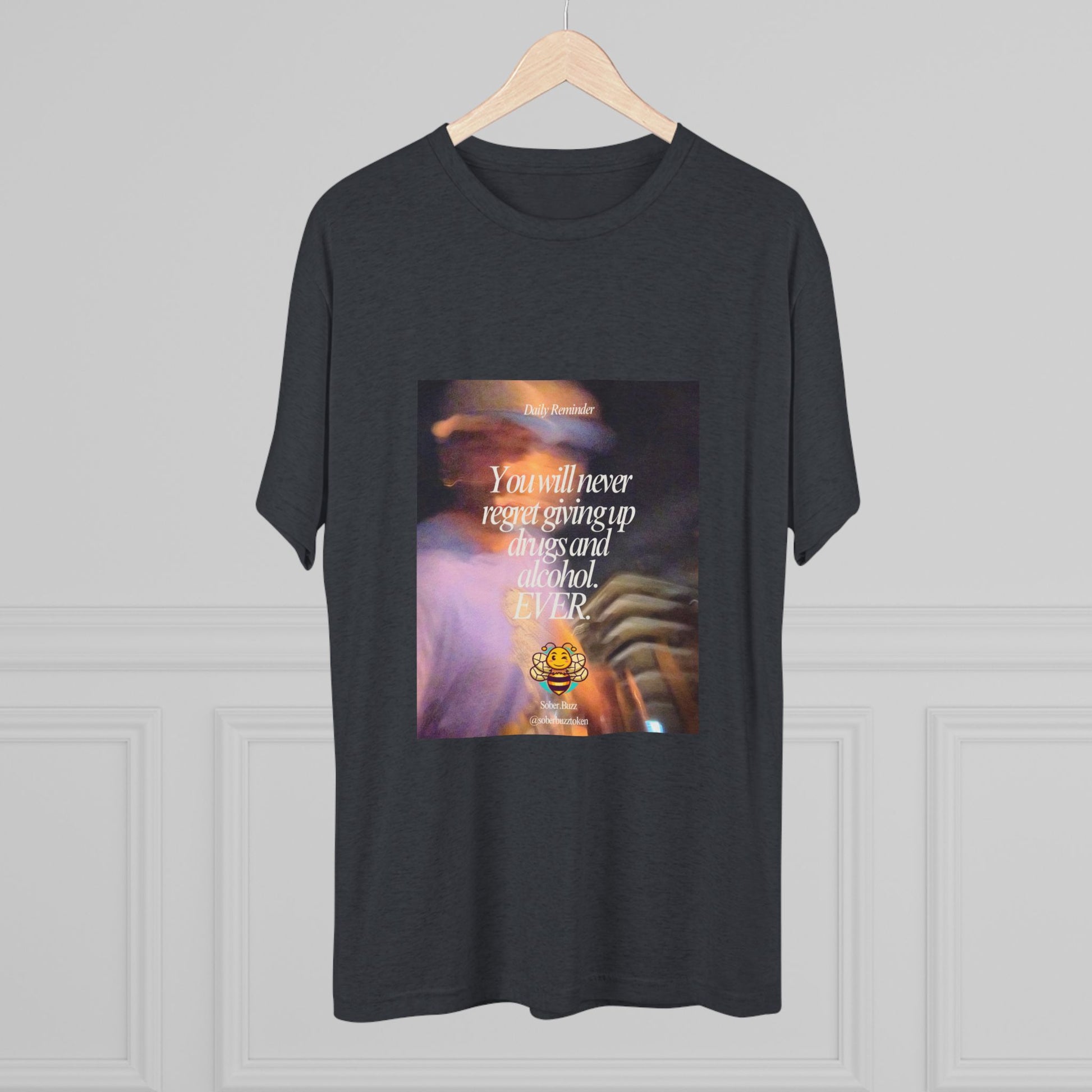 Sober.Buzz Exclusive Inspirational Collection Crew Tee - Inspirational Unisex Shirt for Recovery, Self-Care, Gifts, Casual Wear, Motivation