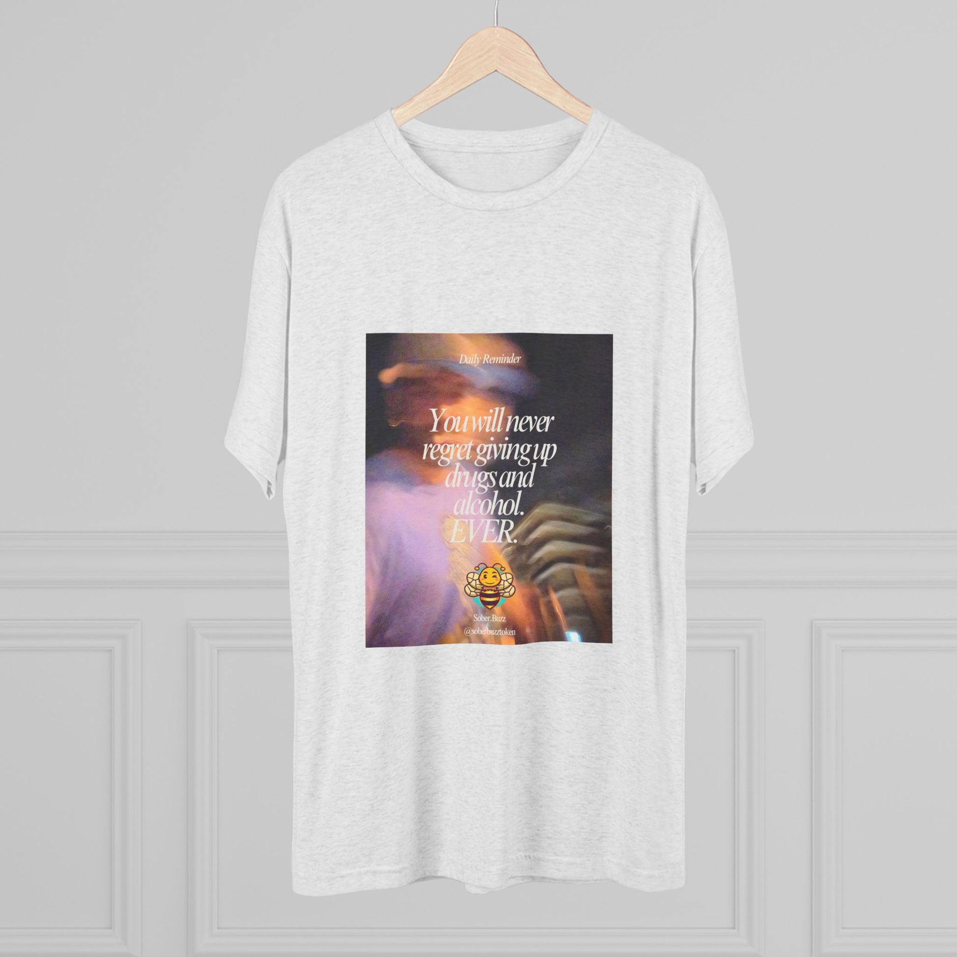 Sober.Buzz Exclusive Inspirational Collection Crew Tee - Inspirational Unisex Shirt for Recovery, Self-Care, Gifts, Casual Wear, Motivation