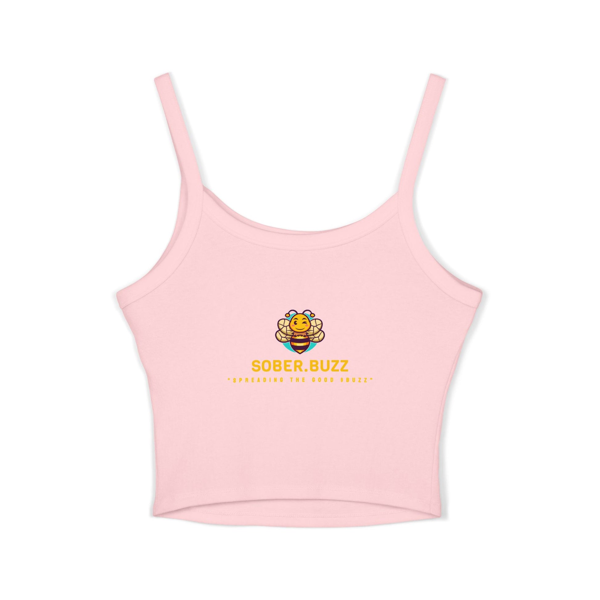 Sober.Buzz Exclusive Inspirational Collection Inspirational Women's Spaghetti Strap Tank Top, Perfect for Summer, Gift for Her, Motivational Apparel, Casual Wear, Comfortable Fit