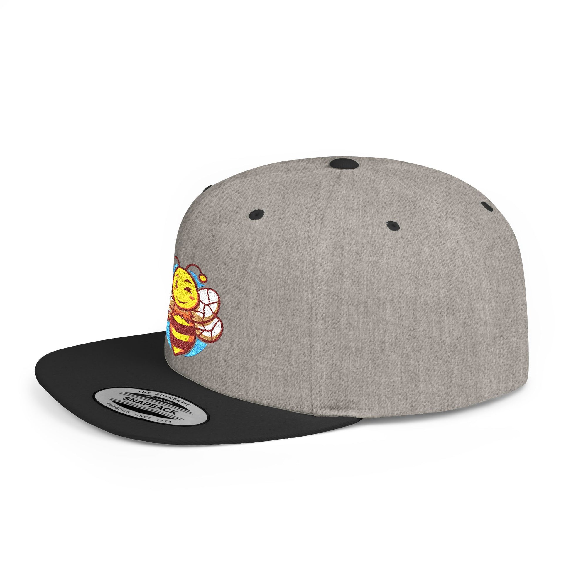 Sober.Buzz Bee Happy Snapback Hat | Fun Bloom Inspired Cap for Outdoors, Parties, Gifts, Festivals, Summer Fashion