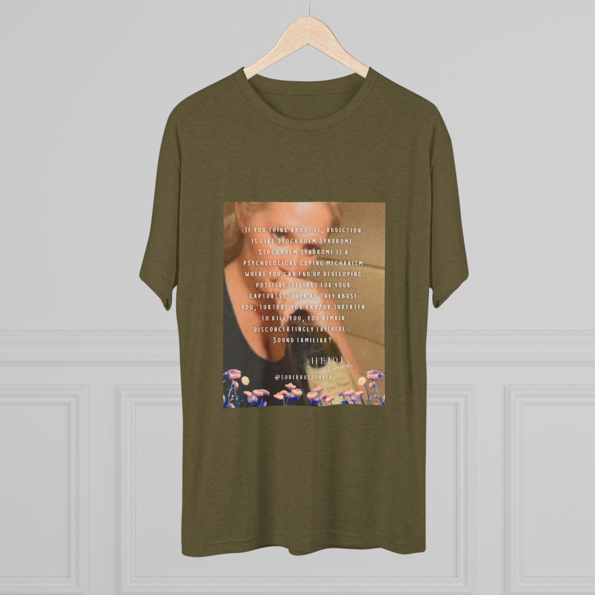 Sober.Buzz Exclusive Inspirational Collection Inspiring Message Tri-Blend Tee, Motivational T-Shirt, Gift for Friends, Self-Care Apparel, Casual Wear, Everyday Inspiration