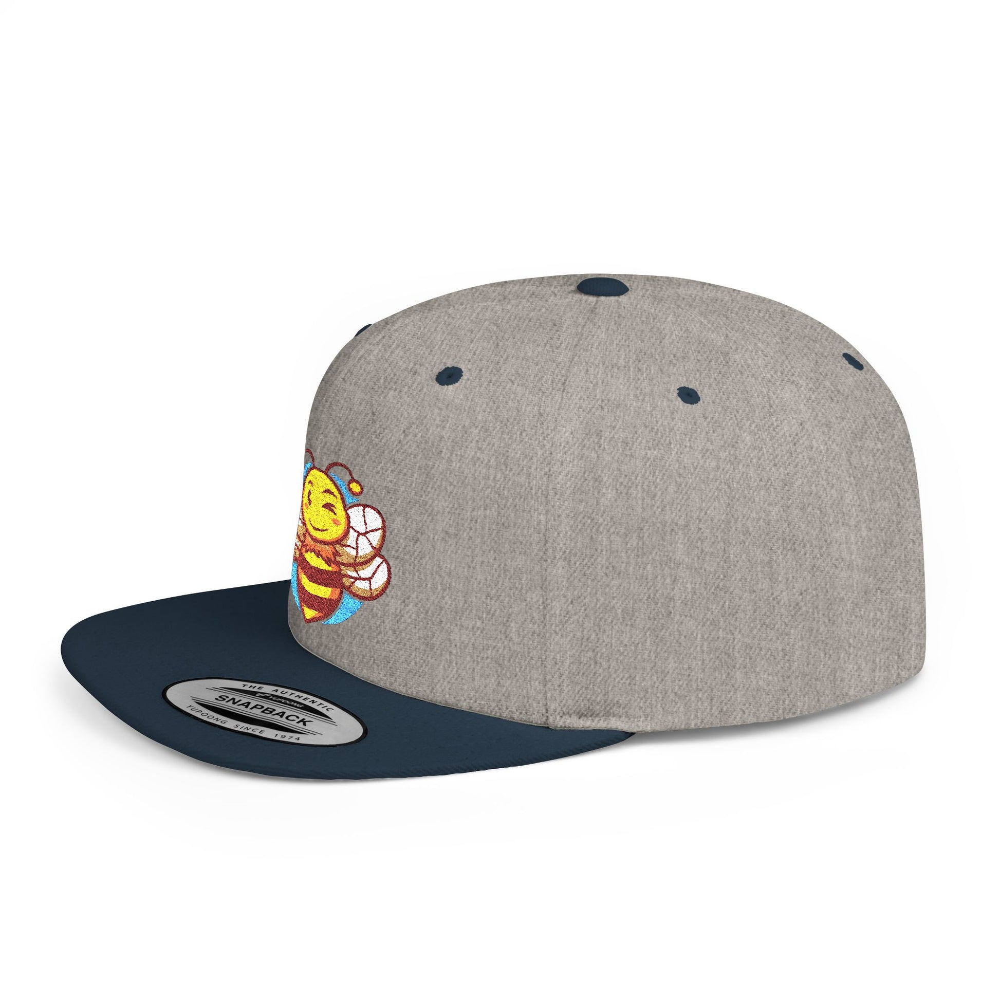 Sober.Buzz Bee Happy Snapback Hat | Fun Bloom Inspired Cap for Outdoors, Parties, Gifts, Festivals, Summer Fashion
