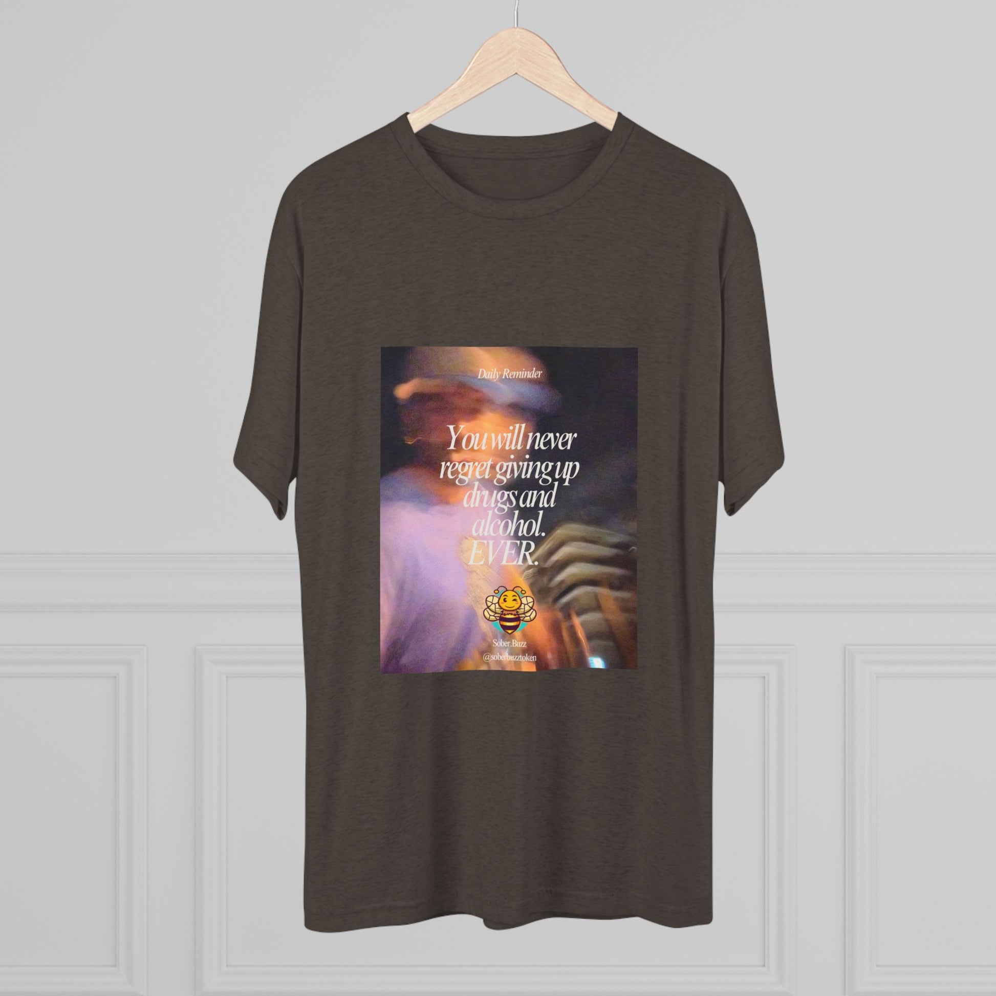 Sober.Buzz Exclusive Inspirational Collection Crew Tee - Inspirational Unisex Shirt for Recovery, Self-Care, Gifts, Casual Wear, Motivation