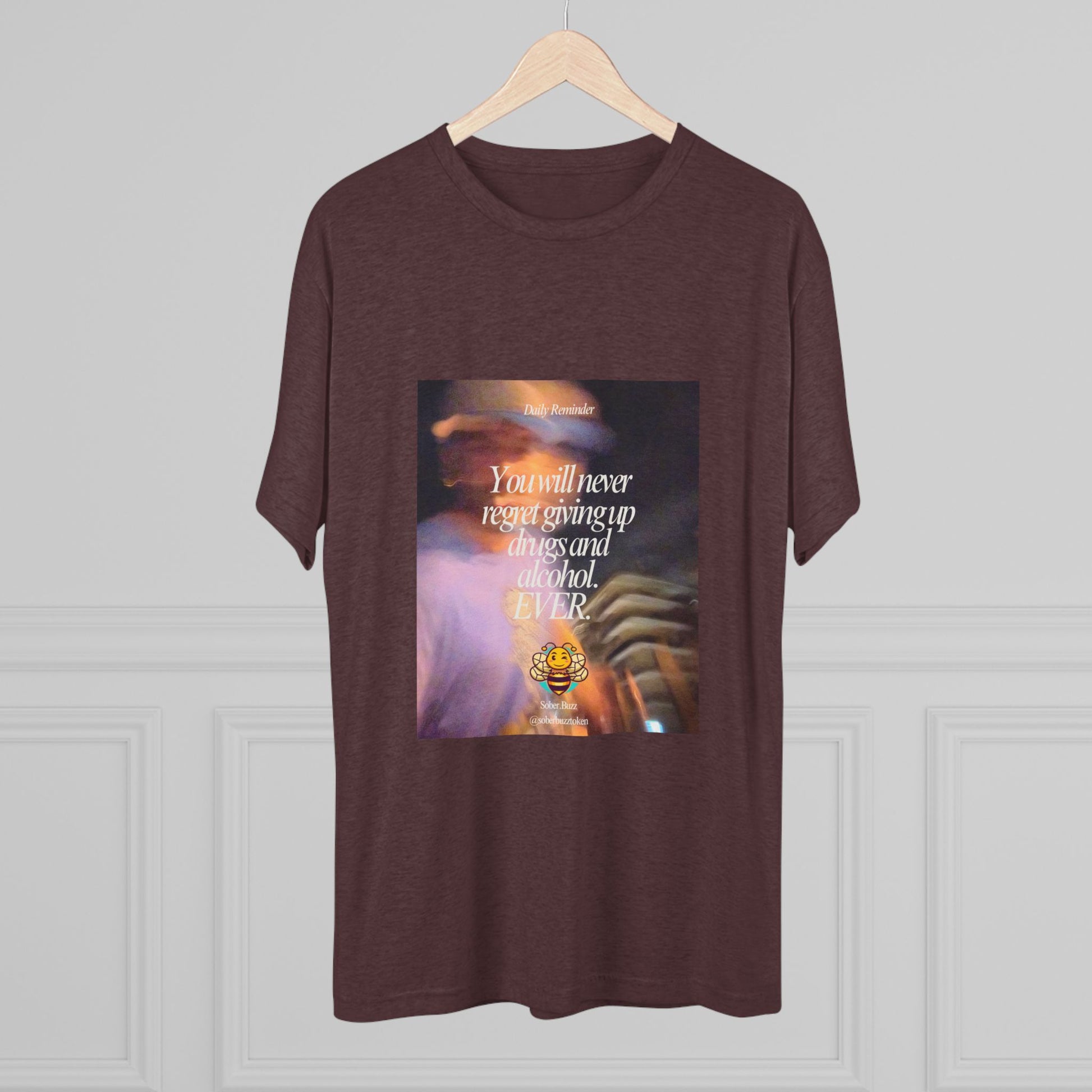 Sober.Buzz Exclusive Inspirational Collection Crew Tee - Inspirational Unisex Shirt for Recovery, Self-Care, Gifts, Casual Wear, Motivation