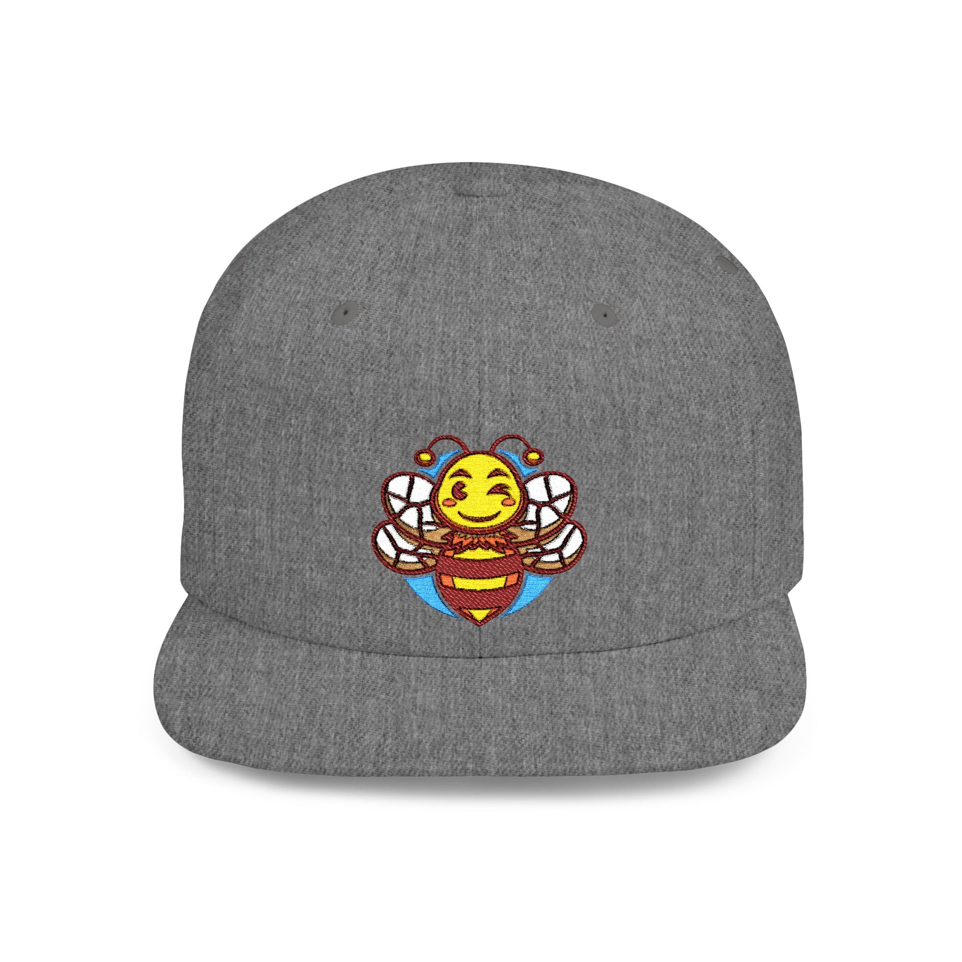 Sober.Buzz Bee Happy Snapback Hat | Fun Bloom Inspired Cap for Outdoors, Parties, Gifts, Festivals, Summer Fashion