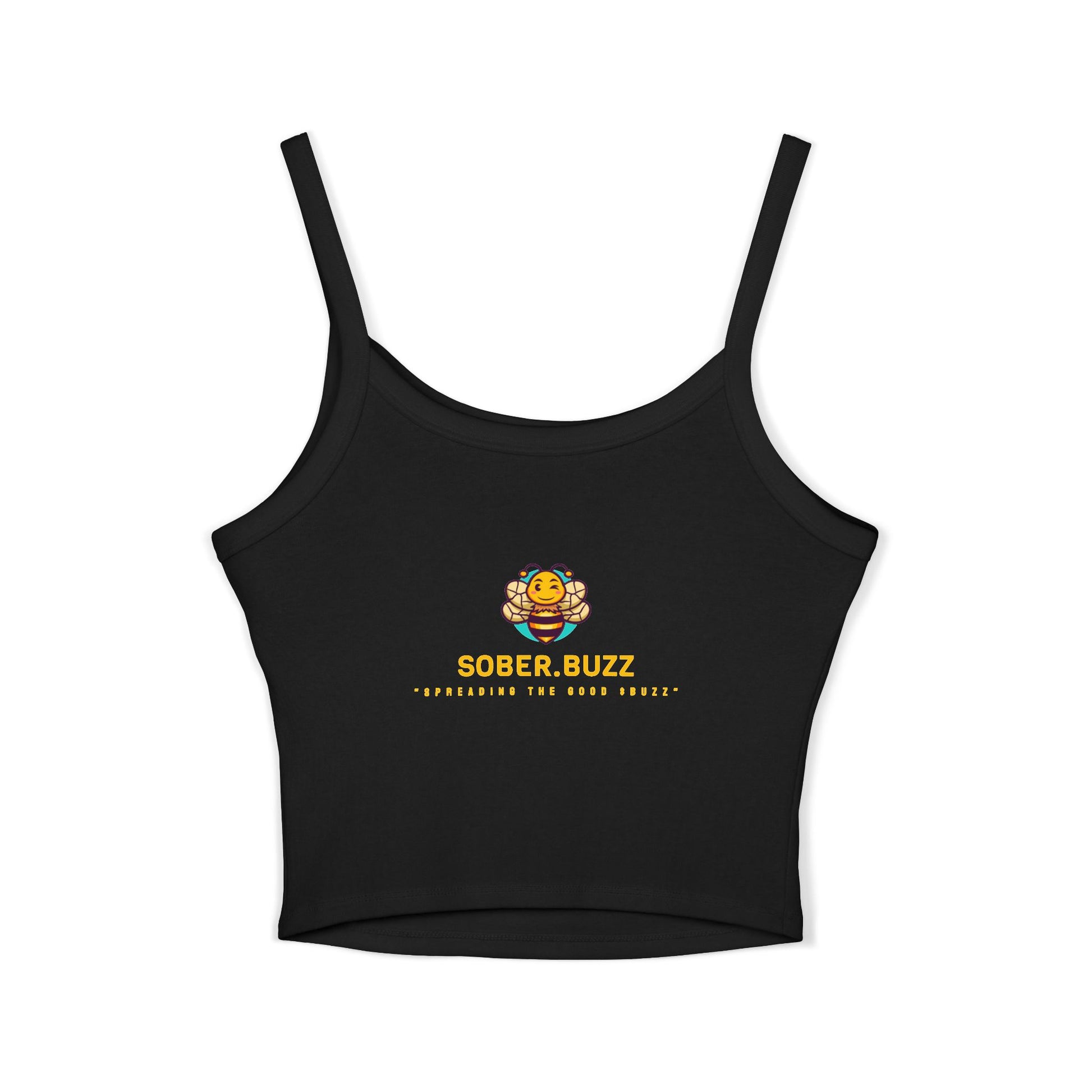 Sober.Buzz Exclusive Inspirational Collection Inspirational Women's Spaghetti Strap Tank Top, Perfect for Summer, Gift for Her, Motivational Apparel, Casual Wear, Comfortable Fit