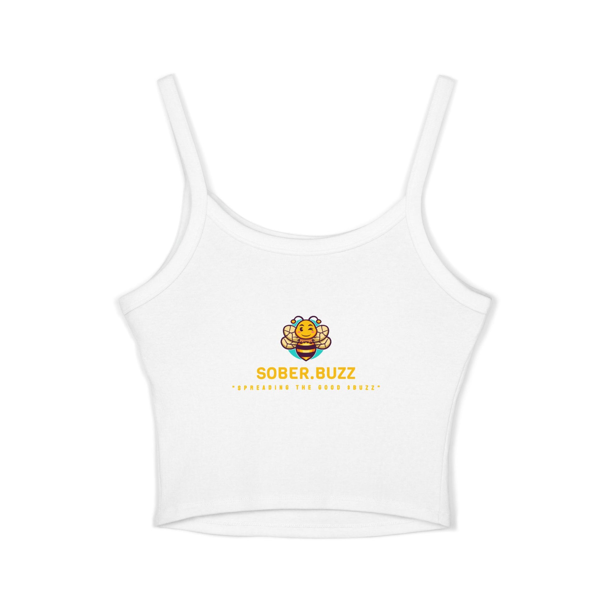 Sober.Buzz Exclusive Inspirational Collection Inspirational Women's Spaghetti Strap Tank Top, Perfect for Summer, Gift for Her, Motivational Apparel, Casual Wear, Comfortable Fit