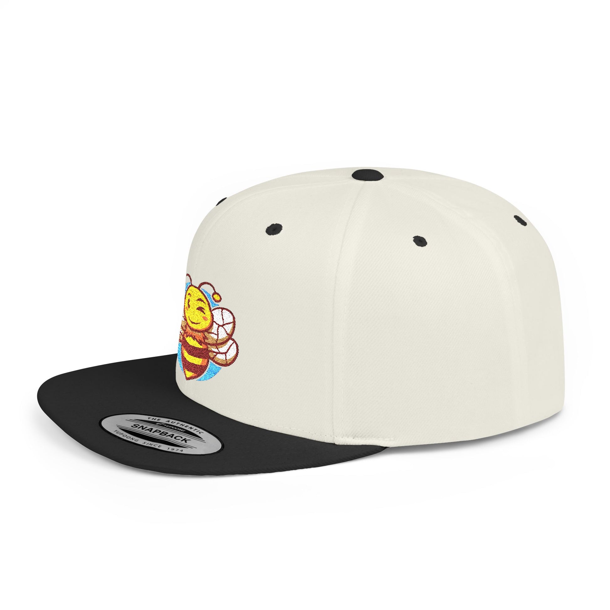 Sober.Buzz Bee Happy Snapback Hat | Fun Bloom Inspired Cap for Outdoors, Parties, Gifts, Festivals, Summer Fashion