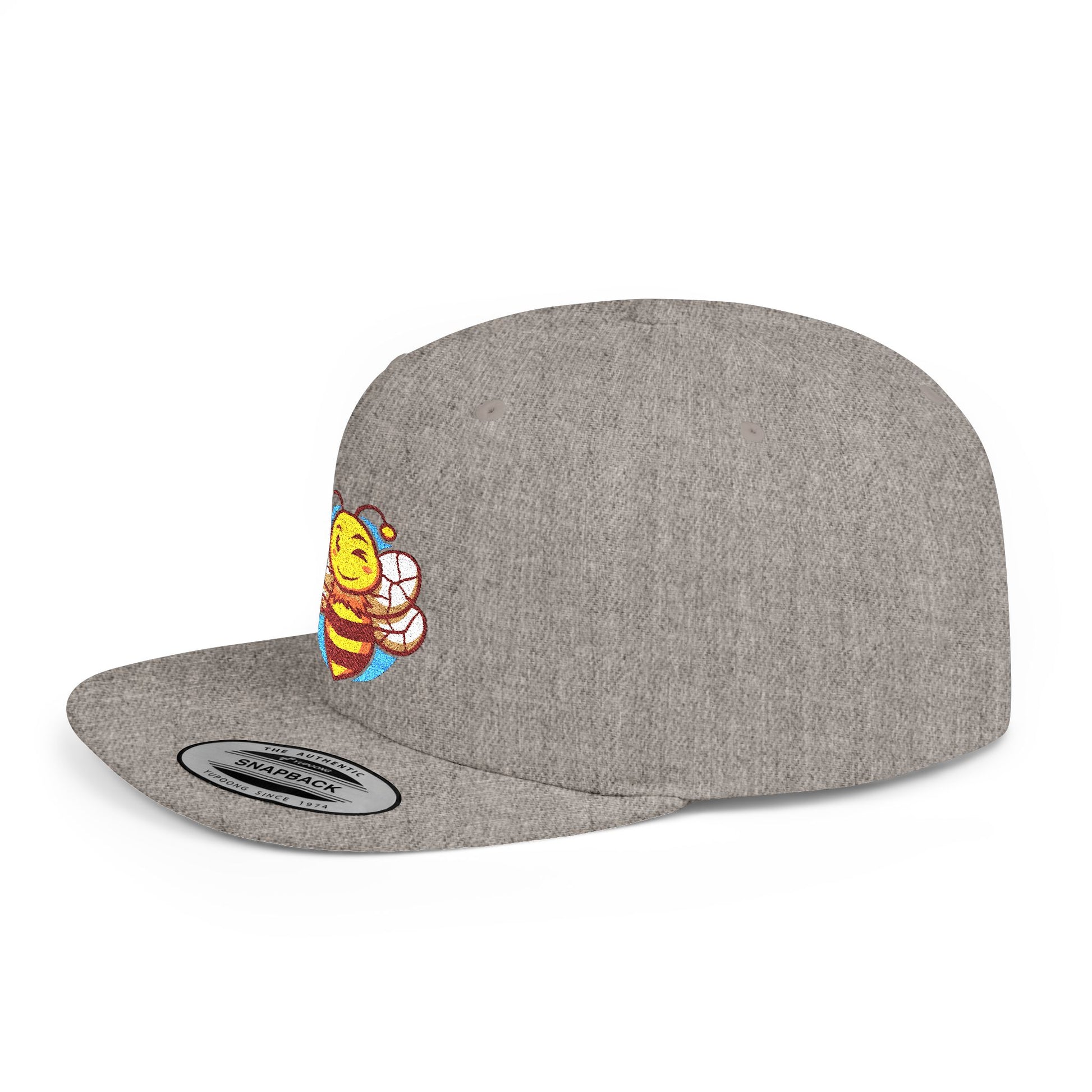 Sober.Buzz Bee Happy Snapback Hat | Fun Bloom Inspired Cap for Outdoors, Parties, Gifts, Festivals, Summer Fashion