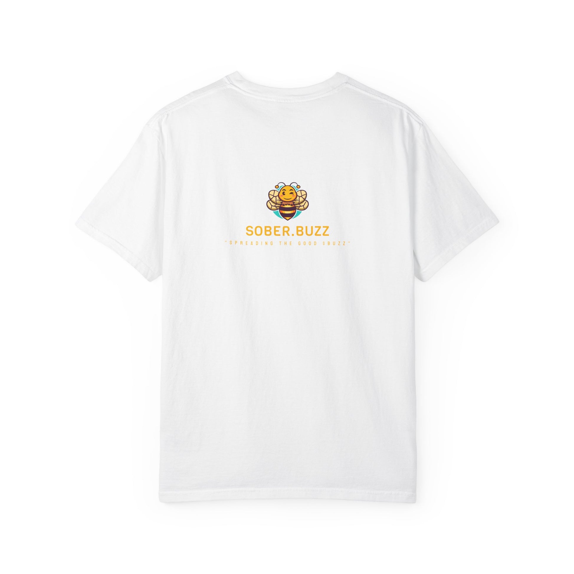 Garment-Dyed T-shirt featuring Sober Buzz Design, Casual Wear, Gift for Friends, Unisex Style, Summer Fashion, Relaxed Fit