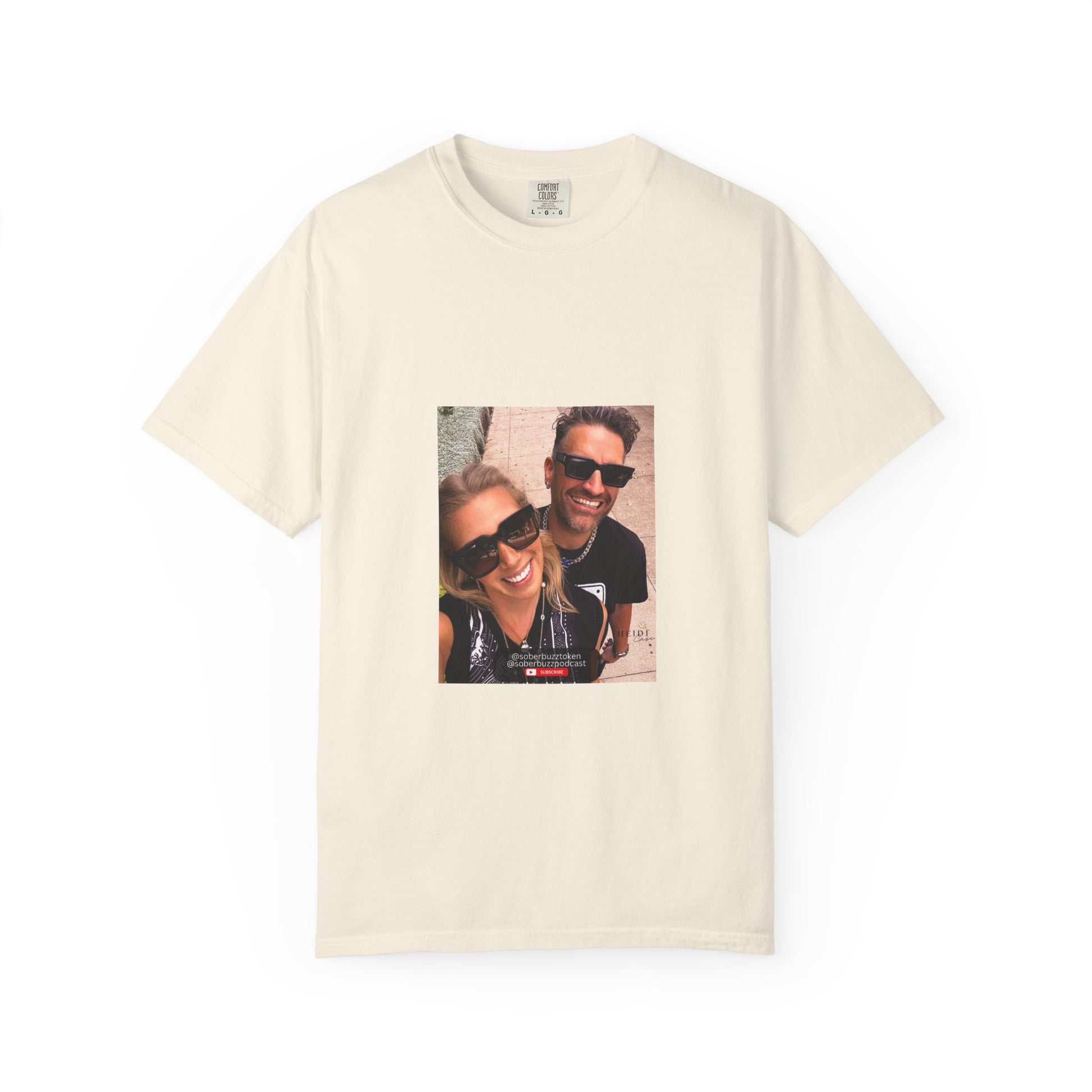 Garment-Dyed T-shirt featuring Sober Buzz Design, Casual Wear, Gift for Friends, Unisex Style, Summer Fashion, Relaxed Fit