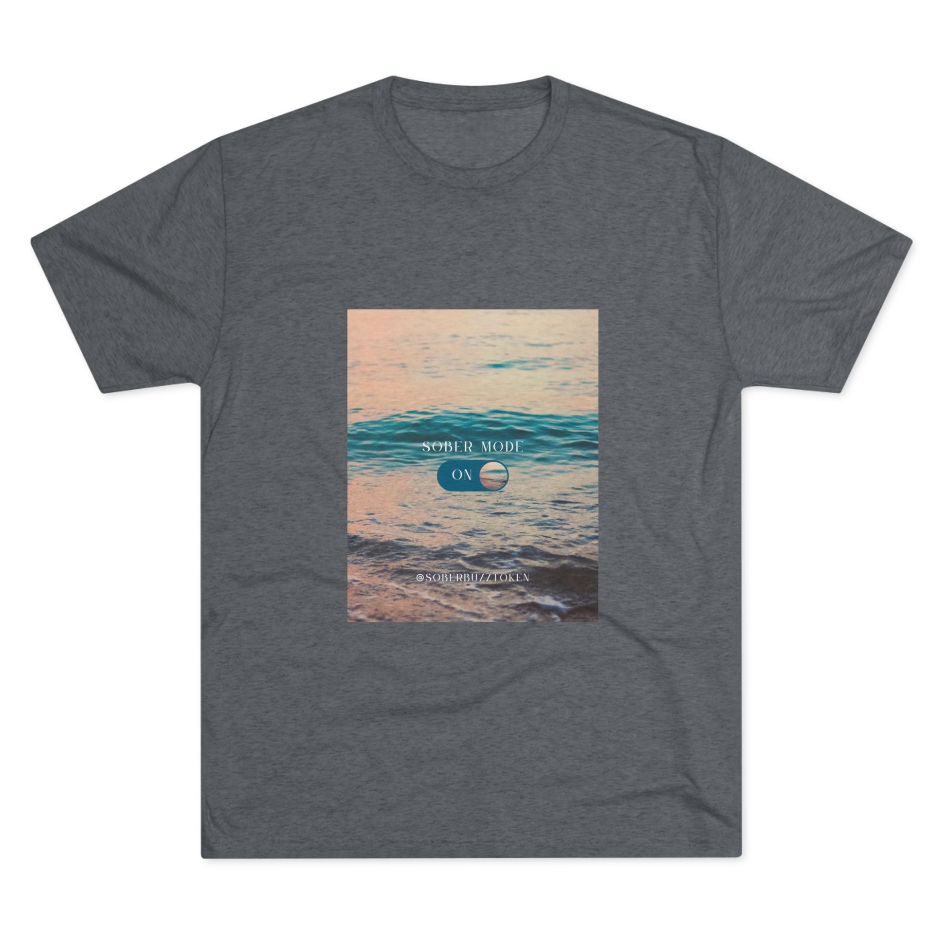 Sober.Buzz Exclusive Inspirational Collection Relaxed Beach Vibes Unisex Crew Tee, Sober Buzz Shirt, Summer Casual Top, Ocean Graphic Tee, Gift for Beach Lovers