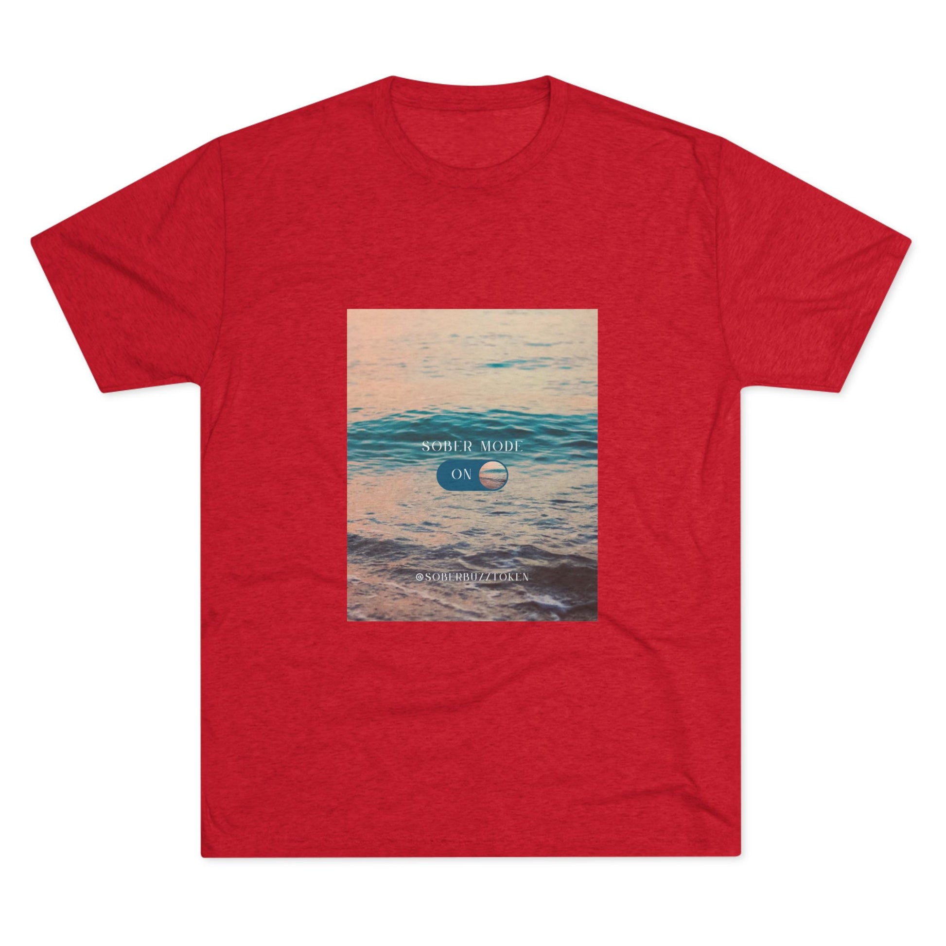 Sober.Buzz Exclusive Inspirational Collection Relaxed Beach Vibes Unisex Crew Tee, Sober Buzz Shirt, Summer Casual Top, Ocean Graphic Tee, Gift for Beach Lovers