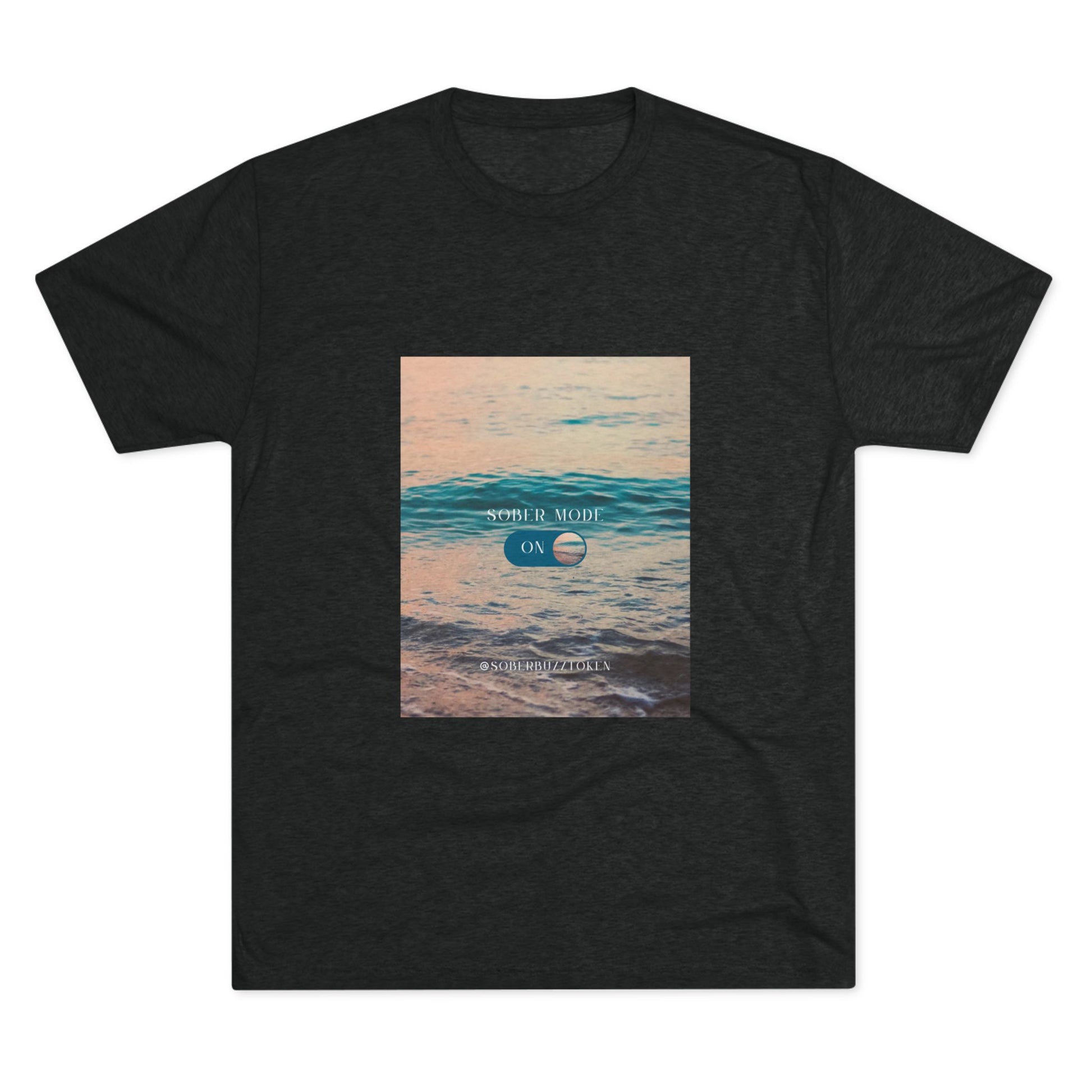 Sober.Buzz Exclusive Inspirational Collection Relaxed Beach Vibes Unisex Crew Tee, Sober Buzz Shirt, Summer Casual Top, Ocean Graphic Tee, Gift for Beach Lovers