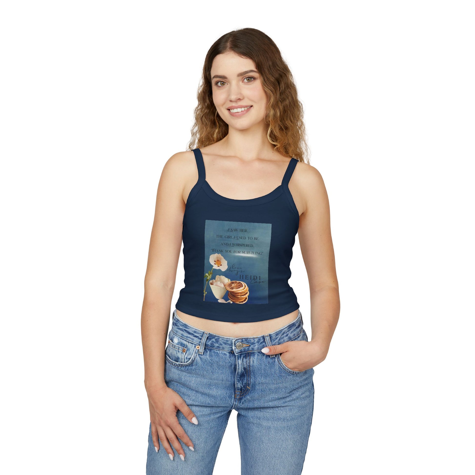 Sober.Buzz Exculsive Inspirational Collection Women's Spaghetti Strap Tank Top, Motivational Top, Casual Wear, Gifts for Friends, Summer Clothing, Relaxed Style