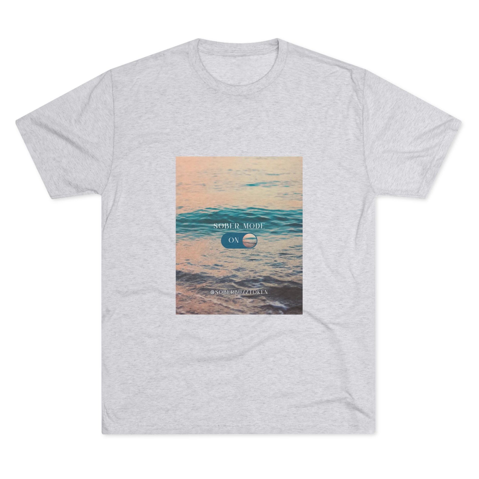 Sober.Buzz Exclusive Inspirational Collection Relaxed Beach Vibes Unisex Crew Tee, Sober Buzz Shirt, Summer Casual Top, Ocean Graphic Tee, Gift for Beach Lovers