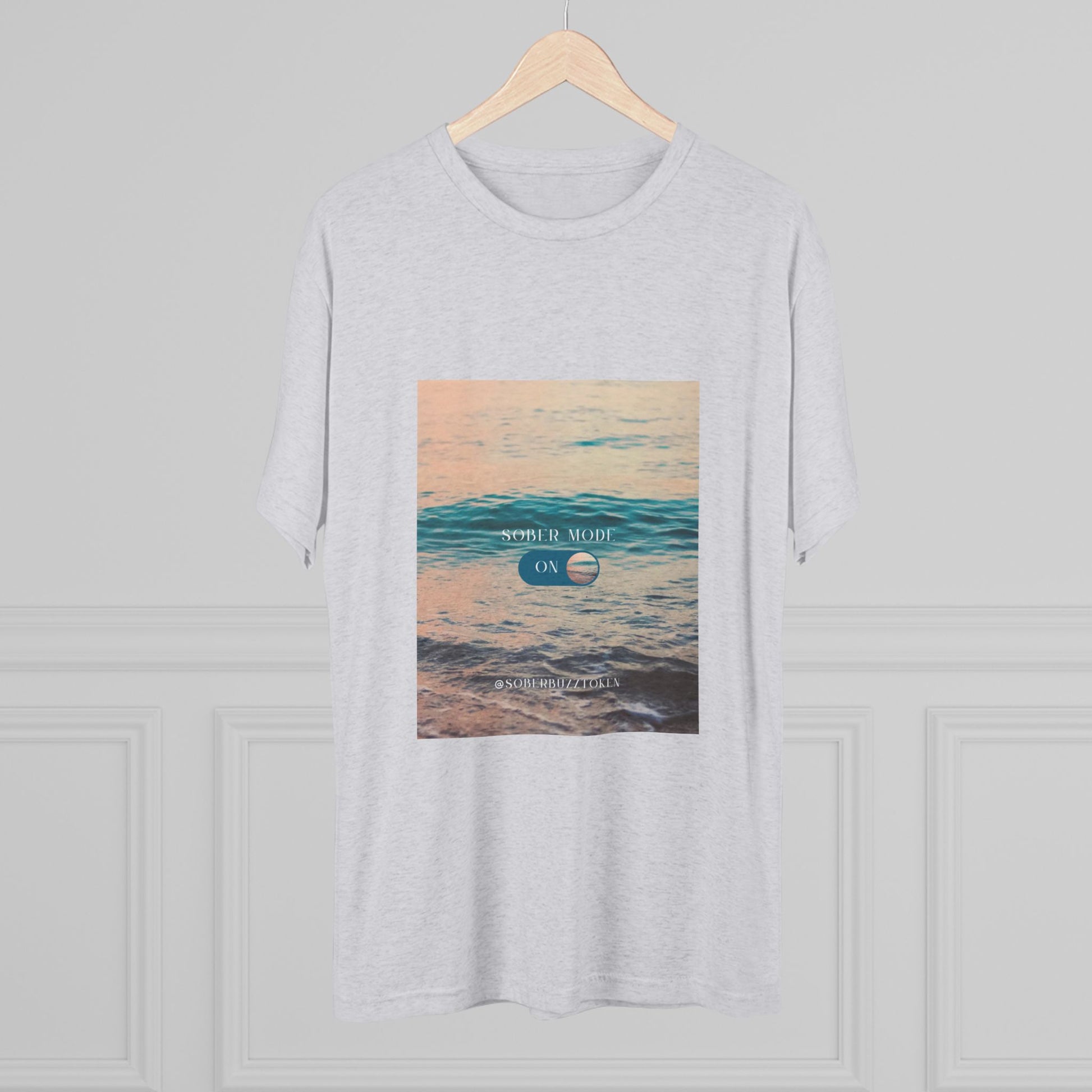 Sober.Buzz Exclusive Inspirational Collection Relaxed Beach Vibes Unisex Crew Tee, Sober Buzz Shirt, Summer Casual Top, Ocean Graphic Tee, Gift for Beach Lovers
